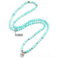 Collier de perles bleues en calcédoine pour méditation