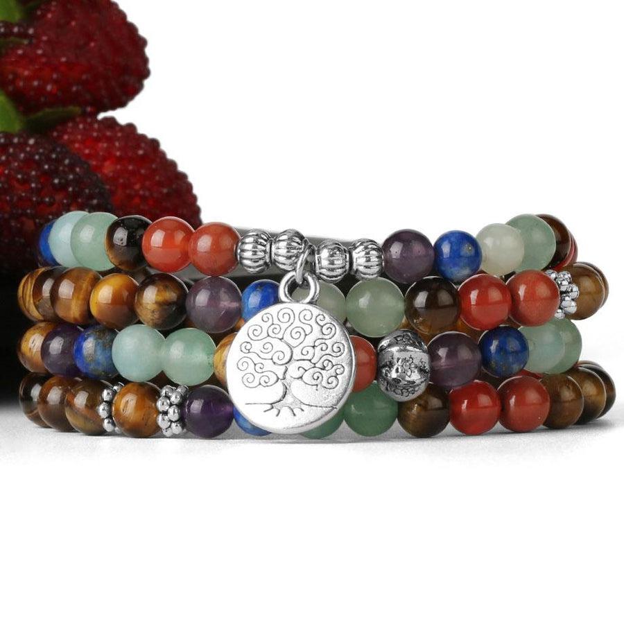 Ensemble complet du mala bouddhiste avec ses 108 perles et pendentif