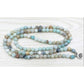 Mala en amazonite avec perles claires et pendentif argenté