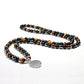 Perles en Onyx noir et Hématite en détail