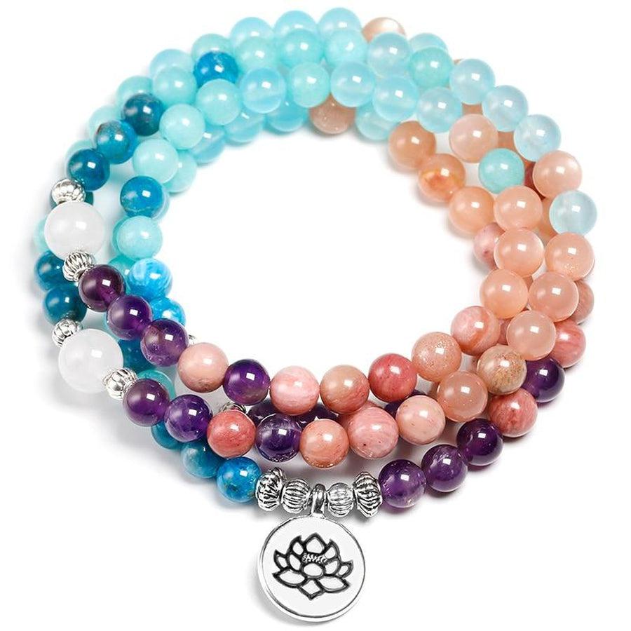 Mala complet avec 108 perles de différentes tailles