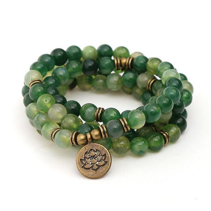 Vue d'ensemble du Mala en Onyx vert naturel