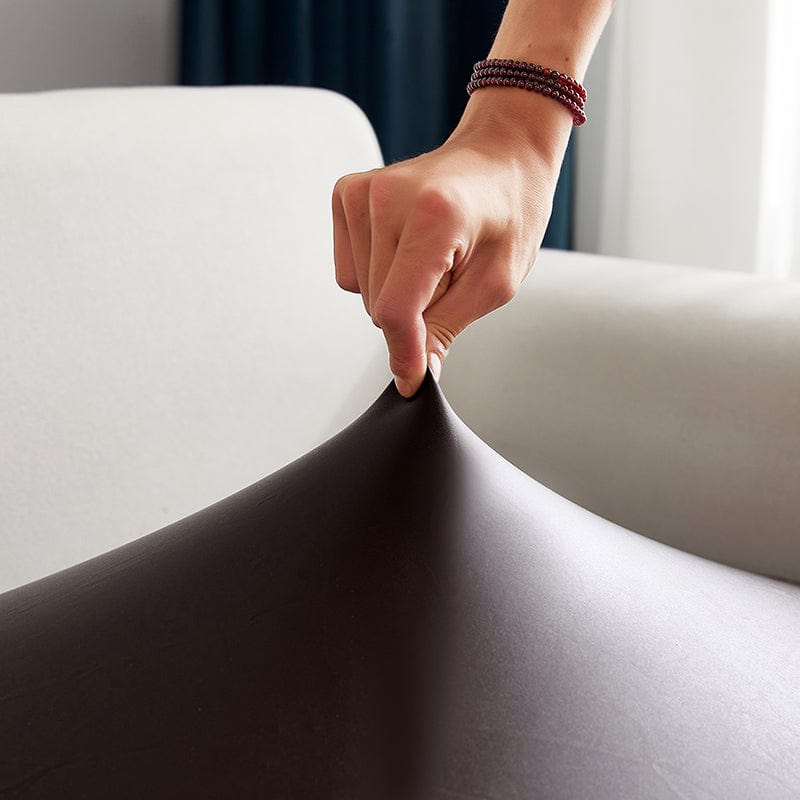 Housse marron résistante aux griffures sur coussin