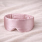 Masque de nuit rose avec bandeau élastique ajustable