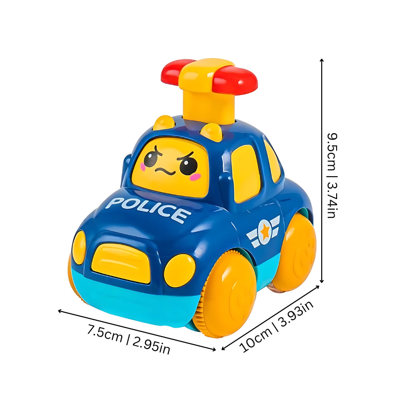 Jouet en ABS en forme de voiture sur fond blanc