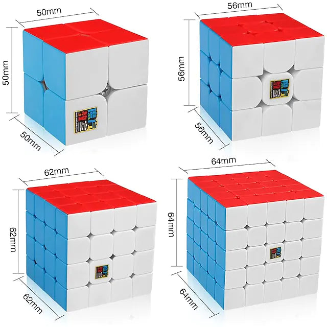 Coffret de quatre cubes de vitesse de différentes tailles