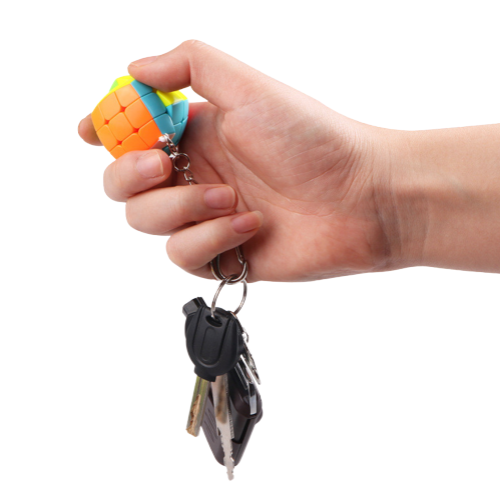 Mini cube 3x3 porte-clé avec mécanisme fluide