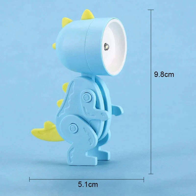 Veilleuse dinosaure bleue, compacte, parfaite pour une ambiance apaisante