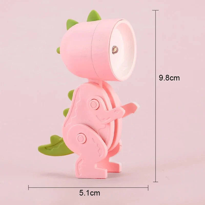 Veilleuse dinosaure rose, petite et mignonne, idéale pour enfants