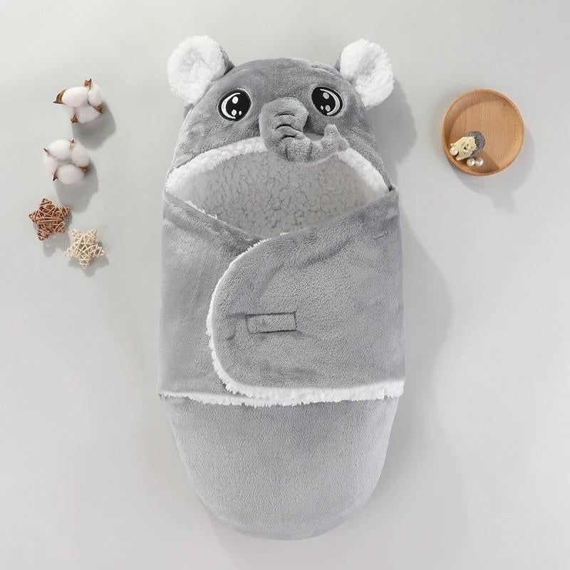 Nid d'ange bleu ciel avec tête d'ours en Pilou Pilou