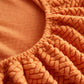 Détail de la texture moelleuse de la housse polaire