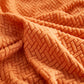 Housse polaire extensible sur coussin, couleur orange