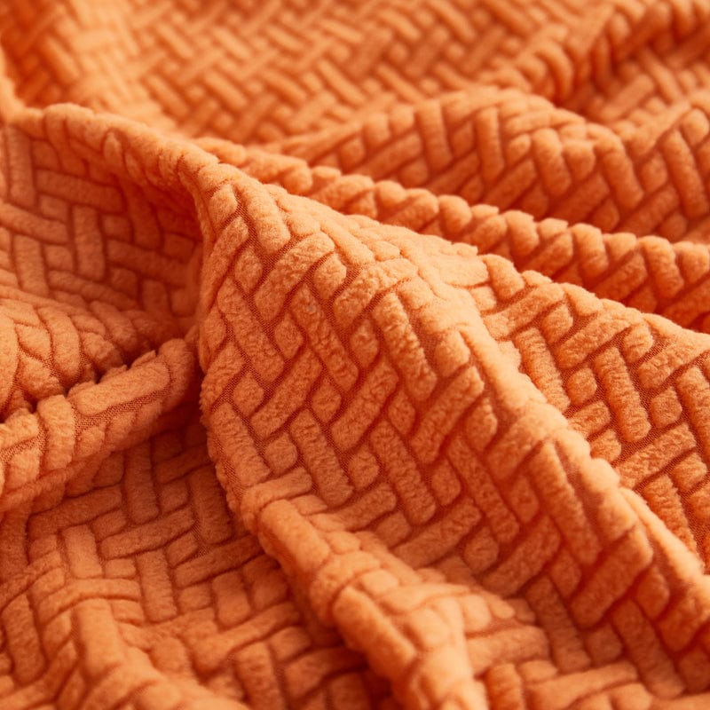 Housse polaire extensible sur coussin, couleur orange