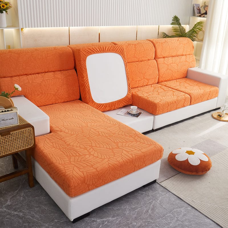 Housse extensible avec motif palmier, protection canapé
