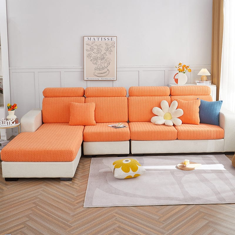 Texture douce et chaleureuse de la housse polaire orange