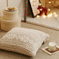 Gros plan sur texture douce de l'oreiller beige