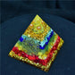 Détail du Lapis Lazuli et Amazonite dans la pyramide