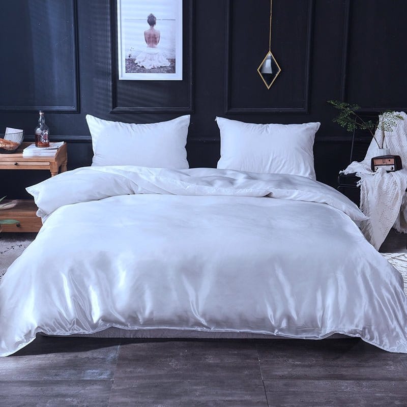Détail des taies d'oreiller en polyester doux comme du satin