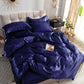 Zoom sur la texture satinée, polyester bleu foncé