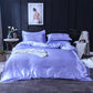 Parure de lit bleu lavande, lavable en machine ou à la main