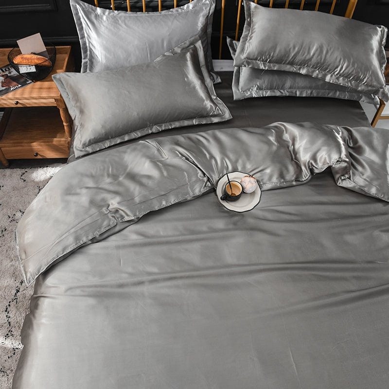 Parure de lit satinée, fraîche et confortable pour un sommeil réparateur