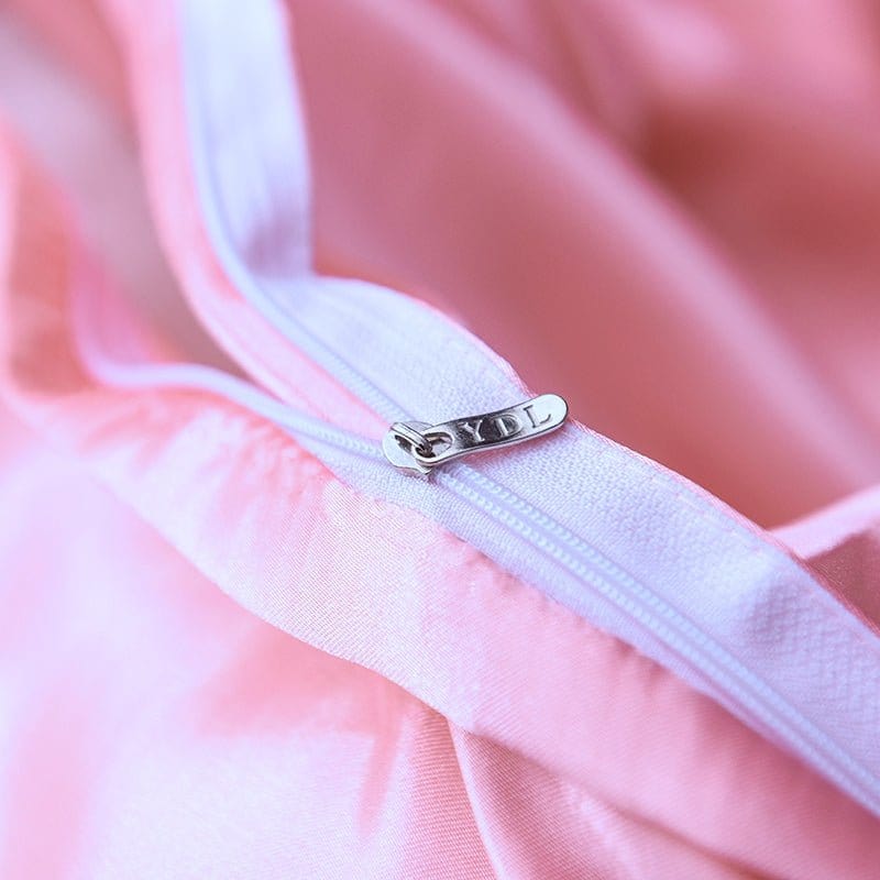 Parure de lit satinée rose, parfaite pour toutes saisons