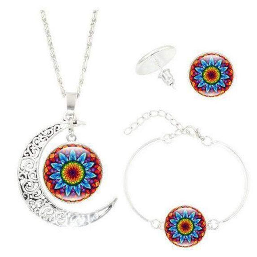 Détail du fermoir du collier fleur de vie