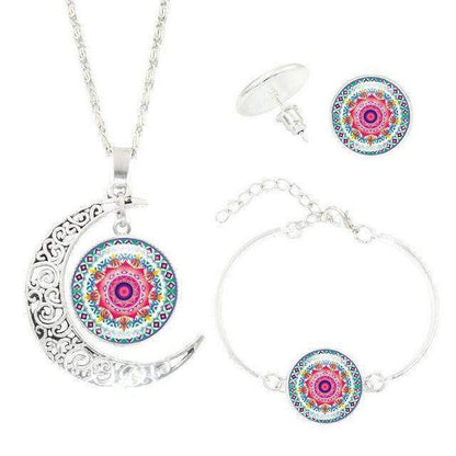 Zoom sur le bracelet avec motif fleur de vie