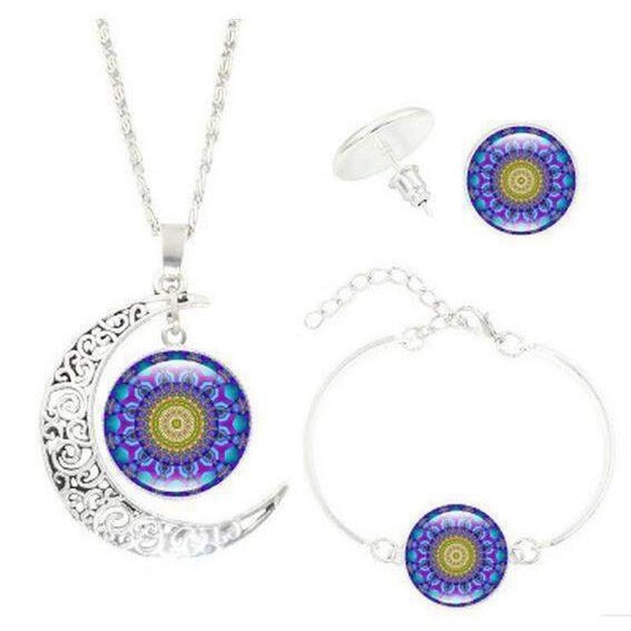 Collier avec chaîne fine et pendentif fleur de vie
