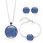 Boucles d'oreilles mandala, vue de côté, motifs complexes