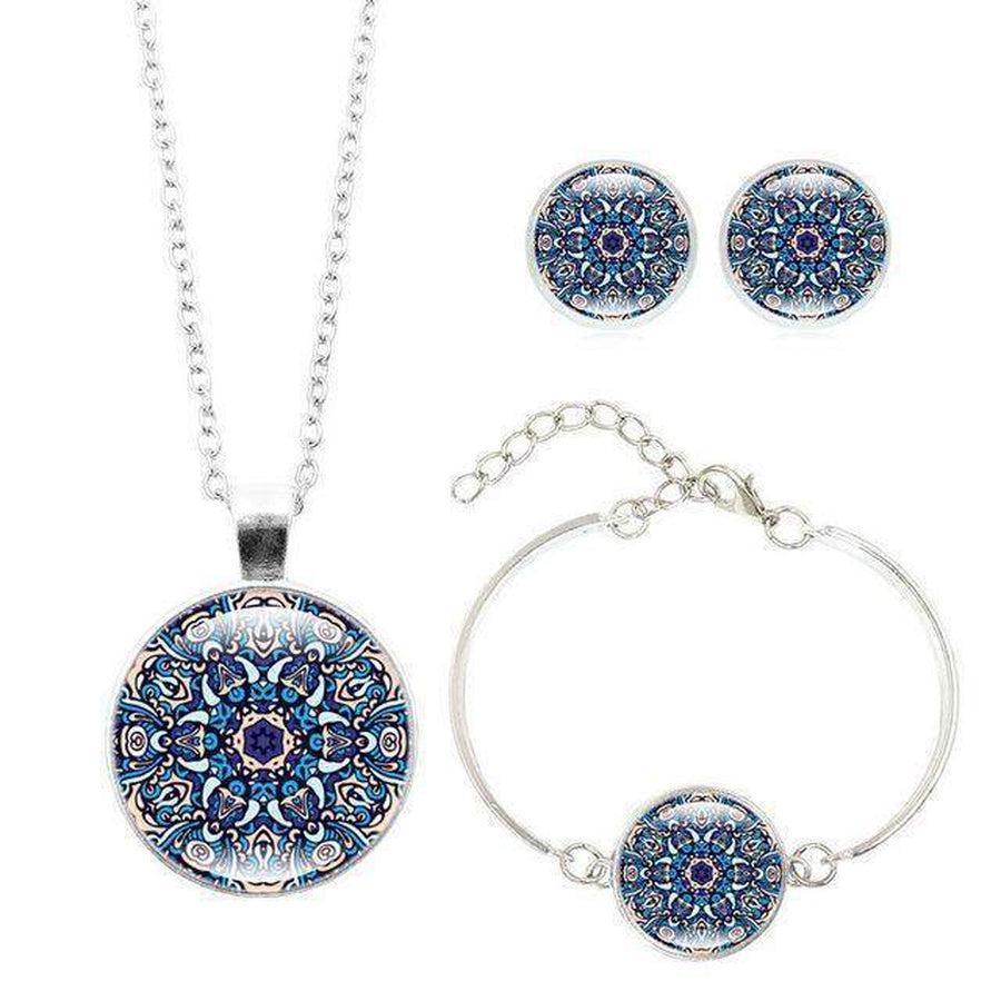 Boucles d'oreilles mandala avec détails fins et colorés