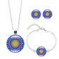 Parure mandala en gros plan, harmonie des couleurs