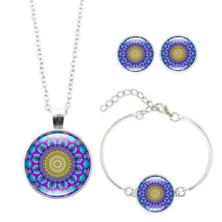 Parure mandala en gros plan, harmonie des couleurs