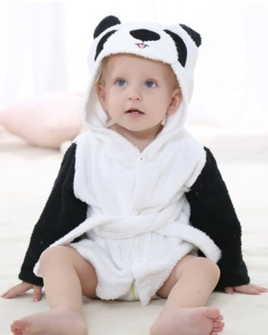 Peignoir bébé panda en coton