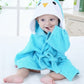 Peignoir bébé pingouin bleu en coton