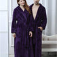 Peignoir couple polaire ultra doux violet