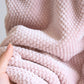 Peignoir rose avec chaussettes assorties en Pilou