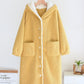 Peignoir en microfibre Pilou Pilou avec capuche et boutons