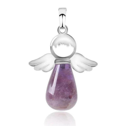 Pendentif ange en pierre, texture visible