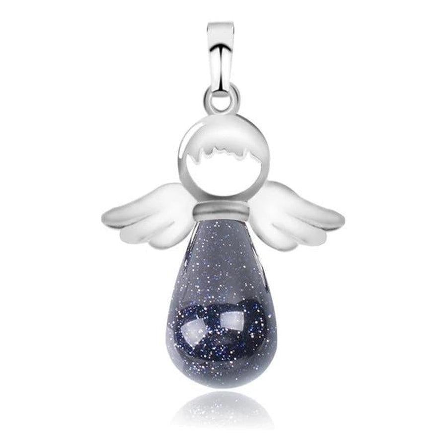 Pendentif ange, jeu de lumière sur la pierre