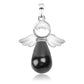 Vue latérale du pendentif ange en jaspe