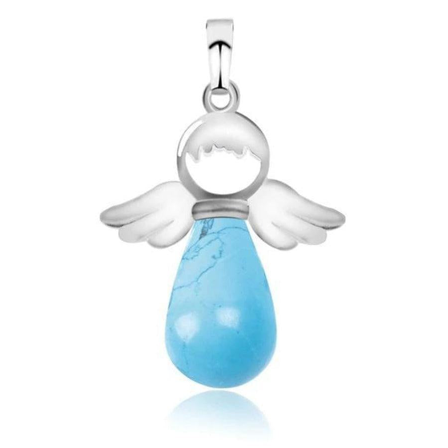 Pendentif ange, contraste des couleurs des pierres