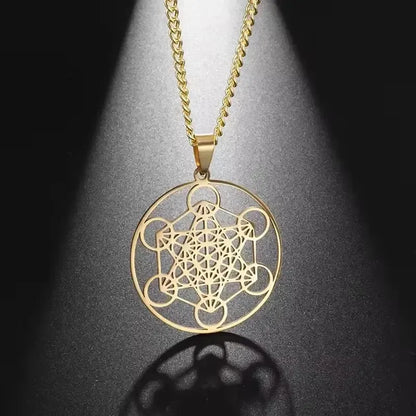 Pendentif Métatron en version argentée, détails précis