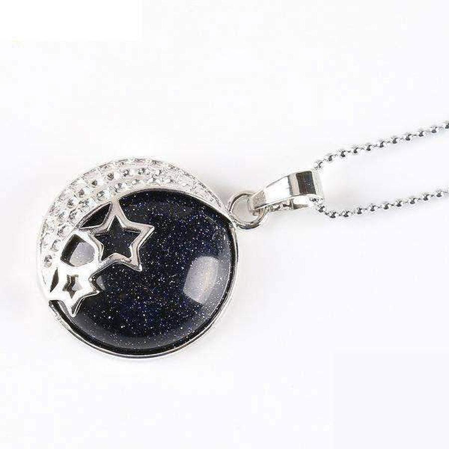 Pendentif en argent avec pierre d'aventurine verte