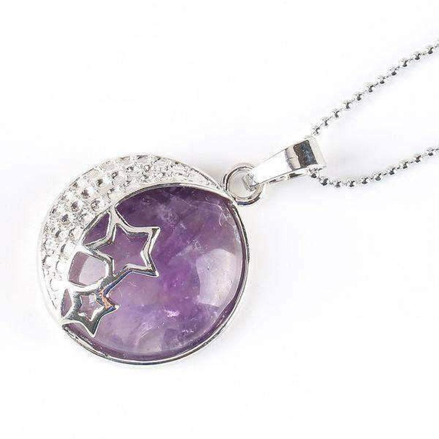 Vue latérale du pendentif avec pierre de sodalite