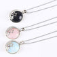 Pendentif demi-lune en argent avec pierre naturelle
