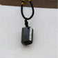 Pendentif tourmaline noire avec cordon en coton