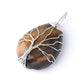 Pendentif aventurine verte en forme d'arbre