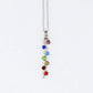 Pendentif avec disposition symétrique des pierres chakras