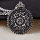Pendentif fleur de lotus avec chaîne en argent de 45 cm